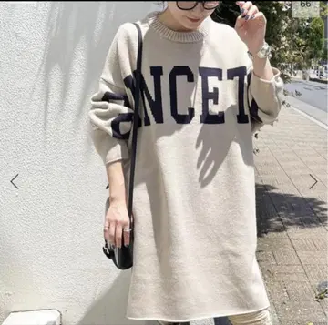 Spick and Span 빅 로고 니트 원피스