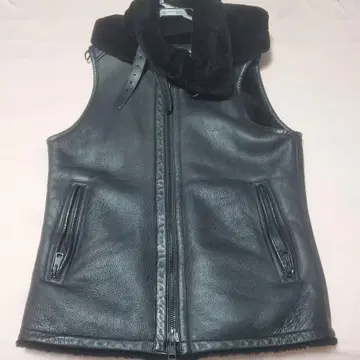 무스탕 탈부착 가능 후드 부착 베스트