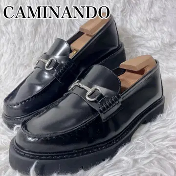 새상품급 CAMINANDO 카미난도 가죽 비트 로퍼 통굽 블랙 7