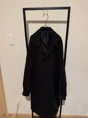 JUNRED 블랙 스텐카라 코트