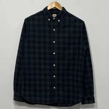 새상품급 스탠다드 캘리포니아 블랙워치 버튼 다운 셔츠 L