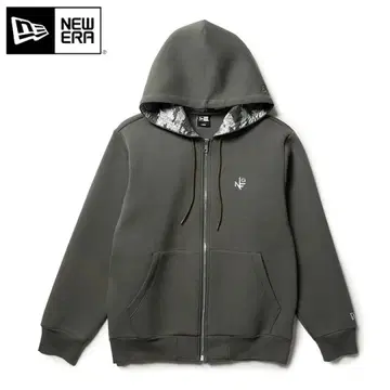 NEW ERA 올리브 후드티 풀 집업
