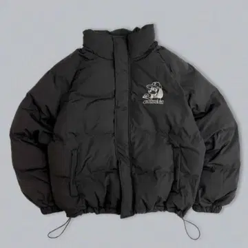 다운 자켓 블랙 CMT ruler puffer jacket