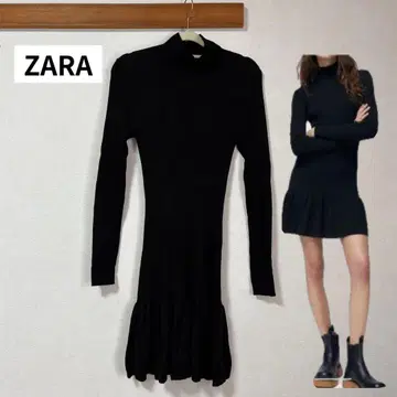 Zara 자라 블랙 하이넥 미니 원피스 니트 원피스