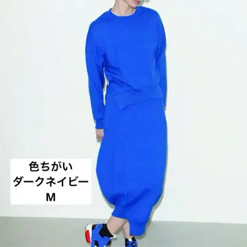 nagonstans 캐시미어 혼방 다크 네이비 니트 셋업 M 스커트