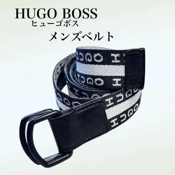 새상품급 HUGO BOSS 남성용 벨트 블랙/화이트
