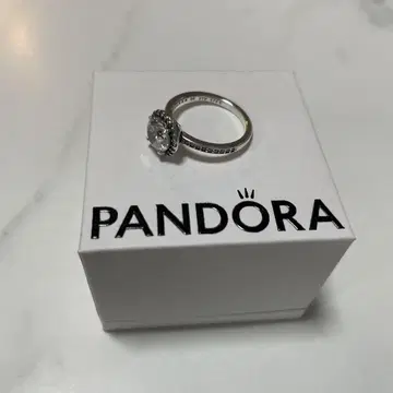새상품급 박스 포함 Pandora 라운드 스파클 반지 스털링 실버