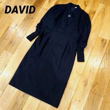 [ DAVID ] 빈티지 울 원피스 레트로 블랙 일본제