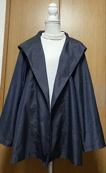 기모노 리메이크 오시마 후드 부착 자켓 L~LL 사이즈