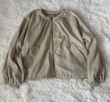 미사용 근접 ITEMS URBANRESEARCH 노카라 개더 블루종