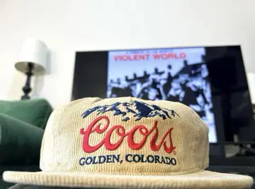 USA Coors 쿠어스 맥주 코듀로이 캡 베이지