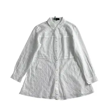 DAKS 닥스 레이스 블라우스 미디엄 기장 40 화이트