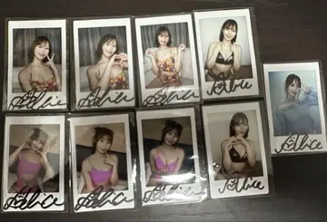 프레스티지 샤쿠 앨리스 친필 사인 폴라로이드 9장 세트