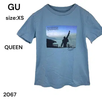 GU 지유 T셔츠 상의 반팔 QUEEN XS 프린트