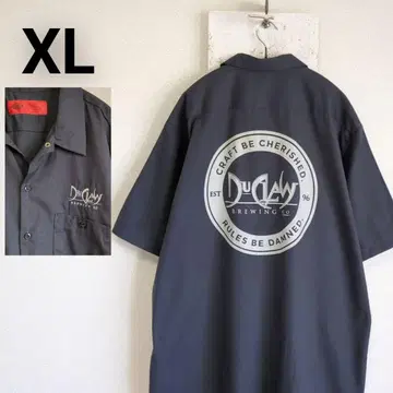 디키즈 Dickies 워크 셔츠 백 프린트 차콜 블랙