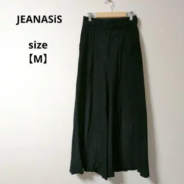 새상품급 JEANASiS 블랙 와이드 팬츠 코튼 혼방 [ M ]