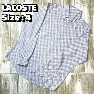 LACOSTE 라코스테 체크 무늬 긴팔 BD셔츠 사이즈 4