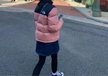 THE NORTH FACE 눕시 다운 자켓 핑크 블랙