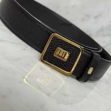 새상품급 dunhill 던힐 벨트 블랙 블랙 골드 천연 가죽 가죽