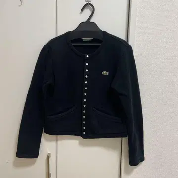 LACOSTE x BEAMS BOY 별주 맨투맨 스냅 버튼 가디건