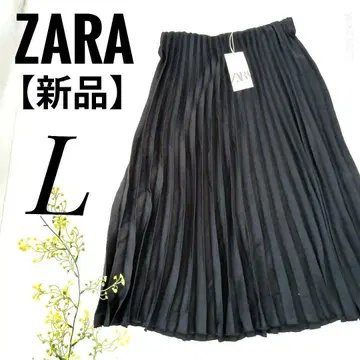 [ 새상품 ] ZARA 자라 롱 아코디언 플리츠 스커트 [ L ] 블랙