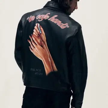 palace safe hands leather jacket 소가죽 M