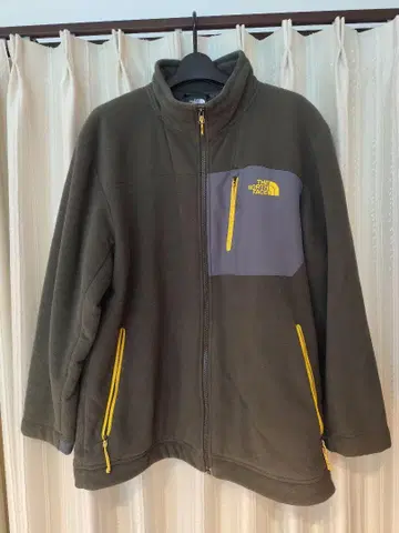 THE NORTH FACE 플리스 자켓 올리브 그린 속기모
