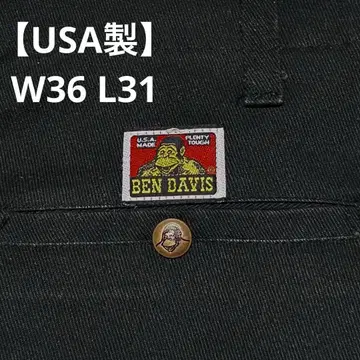 W36 USA제 BEN DAVIS 프리스코 워크 팬츠 검) 고릴라컷
