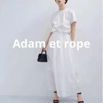 Adam et rope 화이트 티셔츠 원피스 반팔