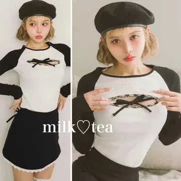 택 포함 새상품 다리치 화이트 오픈 리본 T셔츠 프리 사이즈 프리