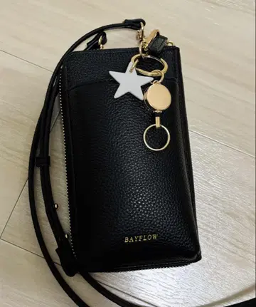 BAYFLOW 다기능 키이스 미니 지갑 숄더 블랙