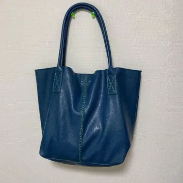 [ELLE] 블루그린 가죽 토트백