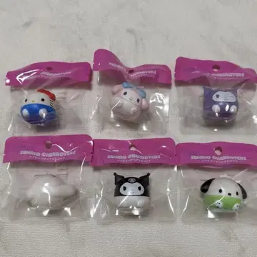 산리오 캐릭터즈 소프트 비닐 인테리어 마스코트 6개 세트