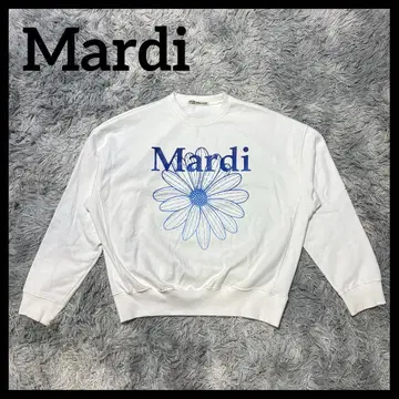 인기 Mardi 트레이닝복 Free size 화이트 파랑 로고