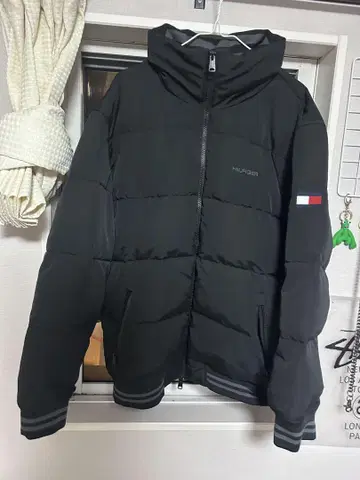HILFIGER 블랙 다운 자켓