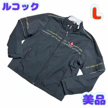 [ 새상품급 ] 르꼬끄 남성용 윈드 브레이커 L 2way 블랙 골프