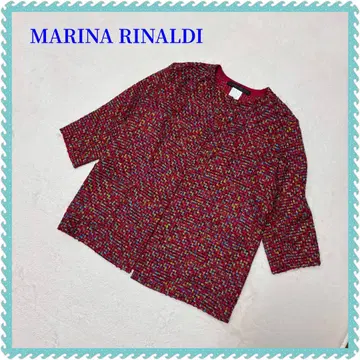 새상품급 MARINA RINALDI 자켓 다색 직조 고급 여성복
