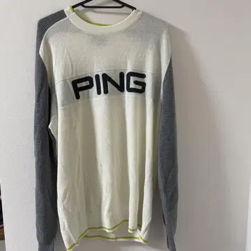PING 스웨터 L 사이즈 화이트/그레이