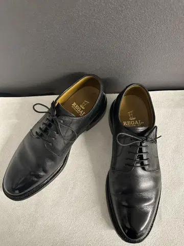 [새상품급] REGAL 플레인토 비즈니스 슈즈 V089 24.5cm 블랙