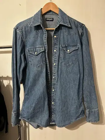 빈티지 올드 UNIQLO 데님 셔츠 사이즈 S