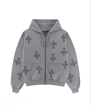 WASH GREYxBLACK CROSS ZIP Unknown London