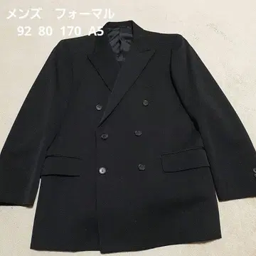 남성용 블랙 포멀 더블 브레스트 A5