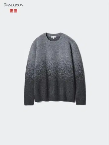 유니클로 jw anderson 수플레얀 그라데이션 크루넥 스웨터