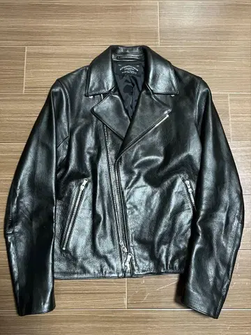 AUTHENTIC WEAR 블랙 더블 라이더 자켓 초특가 처분