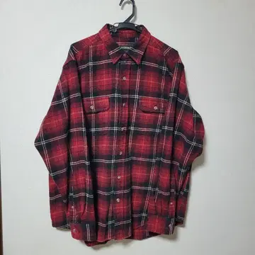 FIELD & STREAM 뱀 플란넬 셔츠 체크 무늬 빨간색 90s