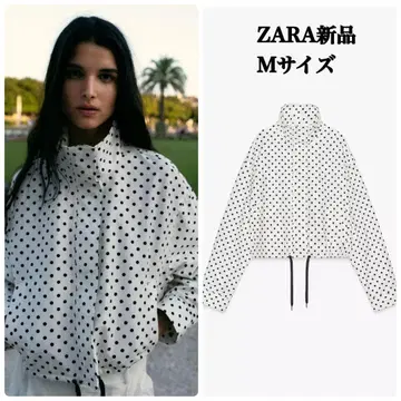 완판템 ZARA 도트 무늬 퍼프 자켓 M 택 포함 새상품