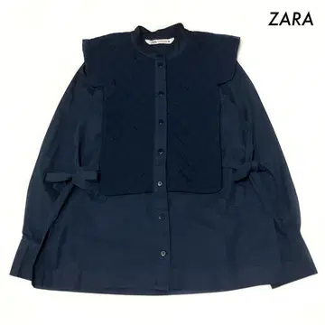ZARA 자라 긴팔 블라우스 레이어드 네이비 XS 사이즈