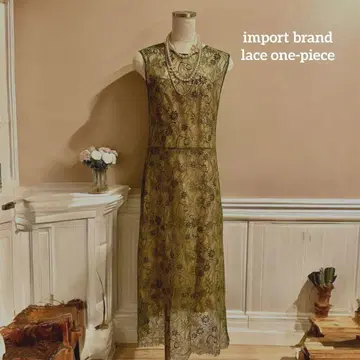 [ 3만 엔 ] importbrand 고급 레이스 롱 원피스