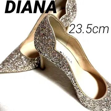 [ 하자품 특가 ] DIANA 글리터 하이힐 골드 계열 파티