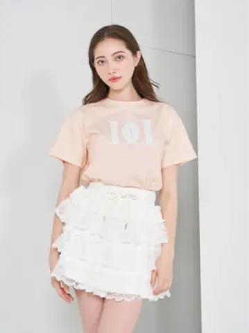다리치 퀼팅 아플리케 T셔츠 PNK